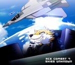 aircraft airplane anthro cockpit duo fur grin inside_airplane jet male multicolored_body multicolored_fur pilot smile solo_focus su-57 su-57_felon vehicle white_body white_fur yellow_body yellow_fur sa.bird ace_combat ace_combat_7 bandai_namco trigger_(ace_combat_7) canid canine canis mammal wolf