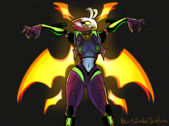 anthro back_wings clothing female fishnet_clothing fishnet_shirt fishnet_topwear magic_user miutember neon neon_lights pasties shirt solo streetwear technology techwear tentacles topwear wings witch starsickstudios starstud cthulhu_mythos h._p._lovecraft neon_genesis_evangelion cthulhu eva_unit_01 miu_(beauty_snake) aquatic cephalopod coleoid cuttlefish cuttlefish_humanoid decapodiform humanoid mollusk 4:3 hi_res
