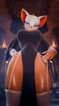 anthro big_breasts breasts clothing exposure_variation female front_view glistening glistening_body glistening_legs glistening_skin glistening_thighs legwear looking_at_viewer looking_down looking_down_at_viewer low-angle_view nun nun_outfit solo stockings teasing thigh_highs paprikablend sega sonic_the_hedgehog_(series) warfare_machine rouge_the_bat rouge_the_nun warfare_rouge bat mammal 3d_(artwork) 4k 9:16 absurd_res digital_media_(artwork) hi_res