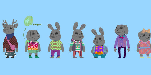 anthro antlers backpack beaded_bracelet beaded_jewelry beaded_necklace beads black_boots black_clothing black_eyes black_footwear black_hoodie black_topwear blue_background blue_bottomwear blue_clothing blue_dress_shirt blue_footwear blue_pants blue_scarf blue_shoes blue_suit boots bottomwear bracelet brown_bottomwear brown_clothing brown_jacket brown_pants brown_stripes brown_topwear buckteeth button_(fastener) checkered checkered_bottomwear checkered_clothing checkered_pants checkered_shirt checkered_topwear closed_smile clothed clothed_anthro clothed_female clothed_male clothing collared_shirt directional_arrow dress eyelashes fangs fanny_pack female female_anthro floppy_ears footwear fully_clothed fully_clothed_anthro fully_clothed_female fully_clothed_male fur green_backpack green_bottomwear green_clothing green_dress_shirt green_footwear green_shoes green_skirt green_stripes grey_antlers grey_body grey_bottomwear grey_clothing grey_footwear grey_fur grey_nose grey_pants grey_shoes group hoodie horn jacket jewelry lanyard larger_anthro larger_female larger_male lop_ears male male_anthro mitten_hands mouth_closed multicolored_bottomwear multicolored_clothing multicolored_shirt multicolored_topwear necklace open_clothing open_hoodie open_topwear orange_bottomwear orange_clothing orange_hairband orange_pants orange_polo_shirt overweight overweight_anthro overweight_male pants pattern_bottomwear pattern_clothing pattern_pants pattern_shirt pattern_topwear pink_clothing pink_dress pockets polo_shirt purple_bottomwear purple_clothing purple_hoodie purple_pants purple_shirt purple_topwear question_mark scarf shirt shoes short_legs shoulder_bag simple_background size_difference skirt sleeveless_hoodie smaller_anthro smaller_female smaller_male smile socks standing striped_bottomwear striped_clothing striped_pants striped_shirt striped_topwear stripes suit teeth text text_on_clothing text_on_shirt text_on_topwear topwear two_tone_bottomwear two_tone_clothing two_tone_pants white_clothing white_footwear white_shirt white_socks white_topwear yellow_clothing yellow_footwear yellow_shoes luke_viljoen hokko_life canid canine canis deer domestic_cat domestic_dog domestic_pig felid feline felis lagomorph leporid mammal rabbit suid suine sus_(pig) 2023 absurd_res concept_art digital_drawing_(artwork) digital_media_(artwork) english_description english_text flat_colors hi_res official_art shaded