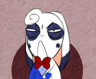 anthro black_eyes blue_clothing blue_ear_tips blue_eyelids blue_suit bow_tie brown_background closed_frown clothed clothed_anthro clothed_male clothing curly_hair dipstick_ears ear_markings floppy_ears frown frowning_at_viewer fur furrowed_eyebrows glare hair long_ears looking_at_viewer lop_ears male male_anthro mouth_closed multicolored_clothing multicolored_ears multicolored_suit narrowed_eyes noseless red_bow_tie short_hair simple_background solo squint suit two_tone_clothing two_tone_suit white_body white_clothing white_fur white_hair white_suit randomrabbidramblings mario_bros mario_plus_rabbids_sparks_of_hope nintendo raving_rabbids rayman_(series) ubisoft alabaster_(randomrabbidramblings) fan_character lagomorph mammal rabbid 2024 bust_portrait crossover digital_drawing_(artwork) digital_media_(artwork) english_description flat_colors portrait