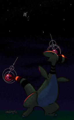ambiguous_gender biped black_markings dipstick_tail eyes_closed feral grass happy long_tail markings night open_mouth outside plant red_tail_tip sky skyscape solo standing striped_markings striped_tail stripes tail tail_markings yellow_body yellow_skin yellow_tail fizzpop nintendo pokemon ampharos generation_2_pokemon pokemon_(species) 2025