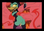 anthro beak breasts clothing female fire gangbang genitals group group_sex hell holding_wrist holding_wrists male male/female penis pussy questionable_consent sex size_difference smaller_female spade_tail tail torn_clothing v_bangs claydust disney ducktales ducktales_(2017) magica_de_spell anatid anseriform avian bird demon duck absurd_res alpha_channel hi_res