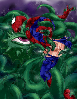abs balls clothing duo forced genitals male muscular muscular_human muscular_male penis purple_eyes rape sex superhero superhero_costume tentacle_rape tentacle_sex tentacles torn_clothing marvel spider-man_(series) shuma-gorath spider-man_(character) cyclops human mammal tentacle_creature