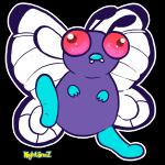 3_fingers ambiguous_gender antennae_(anatomy) fangs feral fingers insect_wings outline purple_body red_eyes red_sclera simple_background solo teeth transparent_background wings nightlinez nintendo pokemon arthropod butterfree generation_1_pokemon insect lepidopteran pokemon_(species) 1:1 2016 alpha_channel