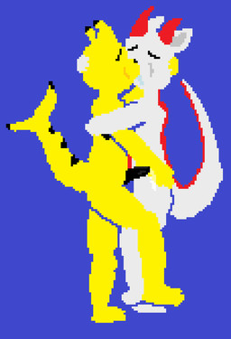 anthro bodily_fluids butt butt_grab cuddling dripping duo genital_fluids genitals hand_on_butt horn kissing leaking_precum male male/male penis pixelated precum saliva saliva_drip shark_tail tail white_body yellow_body d3nofur mythology flynn_(d3nofur) haliton_(supersonicsalt) aquatic dragon fish mythological_creature mythological_scalie scalie shark digital_media_(artwork) hi_res microsoft_paint_(artwork)