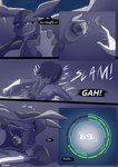 anthro big_breasts breasts female female_on_human female_on_top gameplay_mechanics genitals human_on_anthro interspecies male male/female male_on_anthro night on_top penis shirtless_male star text vulva banditofbandwidth_(artist) palworld pocketpair human lovander mammal pal_(species) absurd_res comic hi_res monochrome