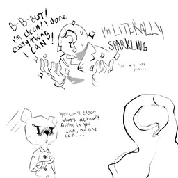 ?_face anthro dialogue duo female humor male paper sparkles text manwithnobats cartoon_network the_amazing_world_of_gumball anon teri_(tawog) bear human mammal paper_creature 1:1 black_and_white comic english_text monochrome