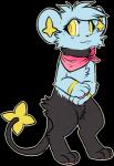 anthro clothing female kerchief semi-anthro simple_background solo meep_(artist) nintendo pokemon generation_4_pokemon pokemon_(species) shinx alpha_channel