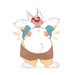 anthro arm_tuft belly belly_tuft big_belly black_eyebrows black_nose blue_clothing blue_shirt blue_t-shirt blue_topwear body_hair bottomwear brown_bottomwear brown_clothing brown_shorts chest_hair closed_smile clothed clothing elbow_tuft eyebrows eyes_closed front_view fur head_tuft jewelry male male_anthro moobs mouth_closed navel necklace nipple_piercing nipple_ring nipples obese obese_anthro obese_male overweight overweight_anthro overweight_male piercing ring_piercing shirt shorts simple_background smile solo standing t-shirt topwear tuft white_background white_body white_fur yellow_body yellow_fur chocolateandmilk richard_(chocolateandmilk) canid canine canis domestic_dog mammal 1:1 2024 dated full-length_portrait hi_res portrait signature