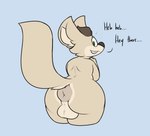 anthro anus backsack balls big_butt butt fox_tail genitals looking_at_viewer looking_back male nervous nervous_laugh nervous_smile presenting puffy_anus solo wide_hips conditional_dnp verdantphysician flynn_(verdantphysician) canid canine fennec_fox fox mammal true_fox