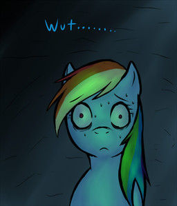 bodily_fluids eyelashes female looking_at_viewer nervous solo sweat wide_eyed unknown_artist friendship_is_magic hasbro my_little_pony rainbow_dash_(mlp) equid equine mammal digital_media_(artwork) reaction_image source_request