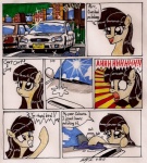 :o angry bird_feces car female open_mouth solo text vehicle wings newyorkx3 friendship_is_magic hasbro my_little_pony mythology subaru wild_fire_(mlp) equid equine mammal mythological_creature mythological_equine pegasus english_text hi_res marker_(artwork) traditional_media_(artwork)