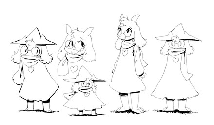 2_horns ambiguous_gender anthro barefoot biped clothed clothing cute_fangs eyewear fangs feet fluffy_ears fur glasses hat head_tuft headgear headwear horn robe scarf simple_background smile solo standing teeth tuft white_background wizard_hat fuel_(artist) deltarune undertale_(series) ralsei bovid caprine darkner goat mammal 2022 black_and_white digital_media_(artwork) hi_res monochrome male_(lore)