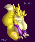2009 badgerben big_breasts black_nose black_sclera blue_eyes breasts chest_tuft claws digimon facial_markings female fur gloves hanging_breasts huge_breasts looking_at_viewer mane markings nude renamon standing tuft white_fur
Rating: Questionable
Score: 4
User: ChestFox
Date: March 23, 2014