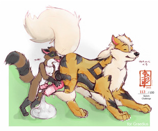 anal animal_genitalia animal_penis anthro anthro_on_feral balls bestiality big_balls bodily_fluids canine_genitalia canine_penis catch_condom condom cum cum_collecting digital_sketch digitigrade duo erection excessive_cum excessive_genital_fluids feral filled_condom frottage genital_fluids genitals handjob knot_tugging male male/male male_on_feral oral penile penis penises_touching quadruped raised_tail rimming saliva saliva_on_tongue sex sexual_barrier_device simple_background size_difference size_play sound_effects stroking_penis tail text wearing_condom fennec_(artist) nintendo pokemon graedius_(character) pokemon_breeder arcanine canid canine generation_1_pokemon mammal pokemon_(species) procyonid raccoon