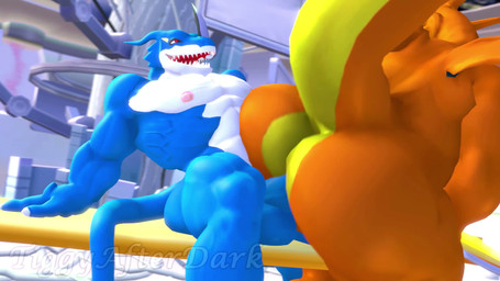 abs anal anal_penetration anthro balls bench big_balls big_butt big_muscles big_pecs big_penis blue_body bouncing_butt butt duo genitals horn huge_butt huge_muscles humanoid_genitalia lap_dance_position male male/male muscular muscular_anthro muscular_male nipples non-mammal_nipples open_mouth orange_body pecs penetration penile penile_penetration penis penis_in_ass raised_tail red_eyes sex sharp_teeth sitting smile tail teeth thick_thighs wings tigura bluejuicyjuice_(modeler) kabalmystic_(modeler) bandai_namco digimon mythology nintendo pokemon charizard digimon_(species) dragon exveemon generation_1_pokemon mythological_creature mythological_scalie pokemon_(species) scalie 16:9 2023 3d_(artwork) 3d_animation animated crossover digital_media_(artwork) hi_res high_framerate no_sound short_playtime source_filmmaker_(artwork) webm widescreen
