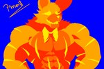 abs anthro barazoku biceps bow_tie fangs fire fur glowing lamp lantern long_ears male multicolored_body multicolored_fur muscular muscular_anthro muscular_male orange_body orange_fur pecs scar solo teeth two_tone_body two_tone_fur pinumontbalou five_nights_at_freddy's five_nights_at_freddy's_4 scottgames jack-o-bonnie_(fnaf) lagomorph leporid mammal rabbit 3:2 hi_res