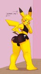 anthro anthrofied athletic_wear balls_outline big_butt bulge butt clothing detailed_bulge exercise femboy fur genital_outline looking_at_viewer looking_back male pokemorph sassy solo workout workout_clothing workout_outfit yellow_body yellow_fur horny_imp nintendo pokemon zap-chu generation_1_pokemon mammal pikachu pokemon_(species) hi_res