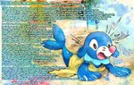 after_transformation alarmed black_eyes blue_body caption clothing female feral fin loss_of_dexterity loss_of_speech lying on_front open_mouth oversized_clothing pink_nose pokemon_transformation shirt solo species_transformation tail topwear transformation yellow_clothing yellow_shirt yellow_topwear thwillartz nintendo pokemon fan_character generation_7_pokemon marine pokemon_(species) popplio hi_res story