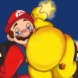 big_butt bite_mark bite_mark_on_butt butt butt_grab butt_tattoo female hand_on_butt huge_butt humanoidized male male/female smile tattoo thick_thighs wide_hips nadjarelish he_wants_to_order mario_and_luigi_(series) mario_bros nintendo mario starlow human humanoid mammal star_sprite hi_res meme