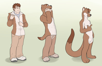 animal_genitalia anthro balls base_one_layout basic_sequence clothing genitals hoodie linear_sequence male nude one_row_layout solo species_transformation suit_transformation three_frame_image three_frame_sequence topwear transformation transformation_sequence blueballs human mammal mustelid musteline true_musteline weasel hi_res sequence