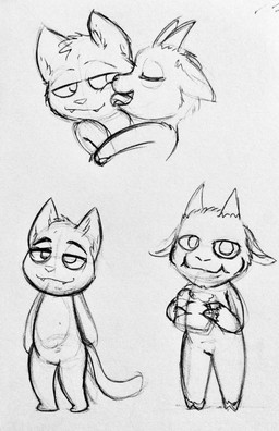 2_horns anthro duo eating eating_food eating_sandwich eyes_closed face_lick fangs food front_view fur hair half-closed_eyes happy holding_food holding_object holding_sandwich horn hug licking looking_at_another love male male/male narrowed_eyes romantic romantic_couple sandwich_(food) sharp_teeth smile standing tail teeth tongue tongue_out achromasloth bovid caprine domestic_cat felid feline felis goat mammal 2020 monochrome traditional_media_(artwork)
