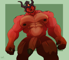 abs anthro areola balls barazoku evil_grin fur genitals glans humanoid_genitalia humanoid_penis looking_at_viewer looking_down looking_down_at_viewer male muscular muscular_anthro muscular_male nipples pecs penis perspective red_body red_fur smile smiling_at_viewer solo vein veiny_penis pinumontbalou league_of_legends riot_games tencent infernal_nasus_(lol) nasus_(lol) canid canine canis jackal mammal hi_res