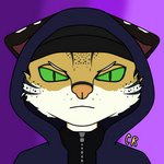 angry anthro clothing green_eyes hat headgear headwear hoodie male solo topwear wool_clothing wool_hat wool_headwear cyberrodrigo rodrigo_(cyberrodrigo) felid feline leopardus mammal ocelot 1:1