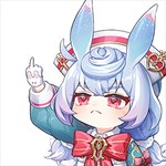 1:1 2023 angry animal_humanoid blue_hair bow_ribbon bow_tie clothing female genshin_impact gesture gloves hair hand_gesture handwear hat headgear headwear highlights_(coloring) horn humanoid ketchup_(pixiv) low_res marine marine_humanoid melusine_(genshin_impact) middle_finger mihoyo nurse nurse_clothing nurse_hat nurse_headwear red_eyes sigewinne_(genshin_impact) simple_background solo thumbnail twintails_(hairstyle) white_background white_clothing white_gloves white_handwear young young_humanoid