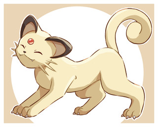 ambiguous_gender claws eyes_closed fangs feral forehead_gem gem paws simple_background solo tail tan_body teeth whiskers nekogyo122 nintendo pokemon felid feline generation_1_pokemon mammal persian_(pokemon) pokemon_(species) 2023 5:4 hi_res