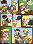 2013 3:4 anthro babystar biped canid canine canis clothing comic detailed_background dialogue digital_media_(artwork) eeveelution english_text eyes_closed eyewear female fiona_(runt) flareon fox fur gemma_polson generation_1_pokemon glasses group hair hi_res hybrid male mammal nicole_murdock nintendo pacifier pokemon pokemon_(species) rasile_murdock rodent sciurid shirt souffle_murdock standing text topwear tree_squirrel wolf young zeezee_murdock