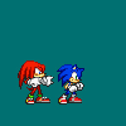 abdominal_bulge anthro belly belly_squish blue_background burp_cloud burping burping_up_clothing digestion duo face_imprint hand_imprint imprint male male/male male_pred male_prey rapid_digestion simple_background squish unwilling_prey vore weight_gain tetrahedra sega sonic_advance sonic_the_hedgehog_(series) knuckles_the_echidna sonic_the_hedgehog echidna eulipotyphlan hedgehog mammal monotreme 1:1 2024 animated digital_media_(artwork) low_res pixel_(artwork) pixel_animation