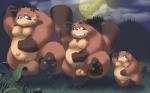 5_toes balls big_balls feet flaccid genitals group male moon night outside overweight overweight_male pawpads penis small_penis toes hachirouta canid canine mammal raccoon_dog tanuki 16:10 2009 widescreen