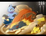ambiguous_gender anime blue_eyes blue_fur dewott electricity fire fur ivan-jhang mustelid nintendo otter pikachu pokémon quilava red_eyes shell video_games yellow_eyes
Rating: Safe
Score: 16
User: FireXSpirit
Date: July 02, 2013