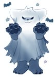 anthro bedsheet_ghost biped claws holidays looking_at_viewer male pawpads smile smiling_at_viewer solo young young_anthro oob halloween hi_res