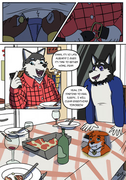 alcohol anthro beverage biped bodily_fluids clothed clothing container cum cup detailed_background dialogue drinking_glass food genital_fluids glass glass_container glass_cup group lasagna male male_anthro pasta speech_bubble text trio wine wine_glass sagilmito canid canine canis domestic_dog fox husky mammal nordic_sled_dog red_fox spitz true_fox comic digital_media_(artwork) english_text hi_res father_(lore) father_and_child_(lore) father_and_son_(lore) parent_(lore) parent_and_child_(lore) parent_and_son_(lore) son_(lore)