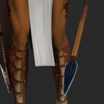 african anthro bottomwear breasts clothed clothing ear_piercing ear_ring female gold_(metal) hooves loincloth mask melee_weapon nipples piercing polearm ring_piercing shield solo spear tail topless topless_female tusks weapon bambookat giraffe giraffid mammal 3d_(artwork) animated digital_media_(artwork) hi_res huge_filesize turntable_(animation) webm