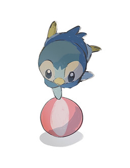 ambiguous_gender ball beak blue_body blue_eyes feral simple_background solo 1south3927 nintendo pokemon avian bird generation_4_pokemon penguin piplup pokemon_(species) 2022 hi_res