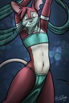 anthro bandeau clothing dancing femboy fur harem_outfit implied_hypnosis male red_body red_fur simple_background solo tail topwear translucent translucent_clothing tekandprieda_(artist) the_rune_tapper tek_(tekandprieda) mammal murid murine rat rodent 2:3 digital_media_(artwork) hi_res