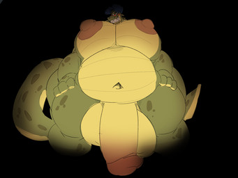 balls belly big_balls big_breasts big_moobs big_penis breasts clothing genitals hat headgear headwear huge_balls huge_breasts huge_moobs huge_penis hyper hyper_balls hyper_breasts hyper_genitalia hyper_moobs hyper_penis looking_at_viewer looking_down looking_down_at_viewer male moobs navel night nude penis size_difference solo tail ramsacked salvador_(gator) alligator alligatorid crocodilian reptile scalie 4:3 hi_res busty_boy_(lore) male_(lore)