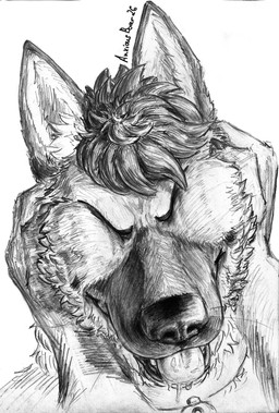 anthro bodily_fluids cheek_tuft cuddling face_squish facial_tuft fluffy male saliva solo squeezing squish tongue tongue_out tuft anxiousboar canid canine canis domestic_dog german_shepherd herding_dog mammal pastoral_dog absurd_res graphite_(artwork) hi_res monochrome traditional_media_(artwork)