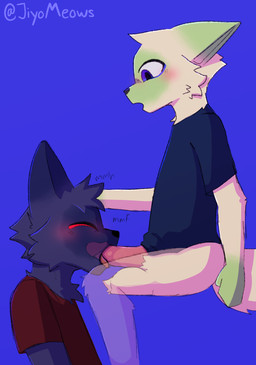 ambiguous_anthro ambiguous_gender ambiguous_penetrated anthro anthro_on_anthro anthro_penetrated anthro_penetrating anthro_penetrating_anthro arm_markings arm_tuft ball_tuft balls big_balls black_body black_fur black_nose blue_eyes blush bodily_fluids bottomless bottomless_anthro bottomless_male clothed clothing dipstick_ears duo ear_markings elbow_tuft erection fellatio fur fur_tuft genitals gloves_(marking) green_body green_fur half-identical_twins head_tuft humanoid_genitalia humanoid_penis male male/ambiguous male_anthro male_penetrating male_penetrating_ambiguous markings monotone_background multicolored_body multicolored_ears multicolored_fur onomatopoeia oral oral_only oral_penetration paws penetration penile penile_penetration penis penis_in_mouth pupils saliva saliva_on_penis sex shallow_penetration shirt side_view simple_background sound_effects t-shirt text tongue tongue_out tongue_out_fellatio topwear topwear_only tuft two_tone_body two_tone_fur x-ray_view jiyomeows ciro jiyo canid canine canis domestic_cat felid felinae feline felis hybrid mammal siamese_cat wolf 2025 artist_name colored digital_drawing_(artwork) digital_media_(artwork) english_text hi_res shaded brother_(lore) brothers_(lore) incest_(lore) male_(lore) sibling_(lore) twincest_(lore) twins_(lore)
