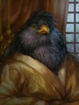 beak clothed clothing detailed_background solo kuroi-kisin avian bird 2021 digital_media_(artwork)