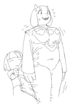 2_horns 4_fingers age_difference anthro big_breasts biped bodily_fluids bottomwear breasts clothed clothed_anthro clothed_female clothed_human clothed_male clothing clothing_pull cute_fangs duo eyebrows eyelashes eyes_closed fangs female fingers flying_sweatdrops fully_clothed fully_clothed_human fully_clothed_male hair horn humanoid_hands larger_anthro larger_female legs_together looking_forward male male/female mature_anthro mature_female motion_lines motion_outline mouth_closed navel nervous nervous_smile nervous_sweat older_anthro older_female open_mouth open_smile pants print_clothing print_robe robe robe_pull shaking shirt short_hair short_horn size_difference slightly_chubby slightly_chubby_anthro slightly_chubby_female small_horn smaller_human smaller_male smile standing sweat sweatdrop t-shirt teeth thick_thighs thin_eyebrows three-quarter_view topwear young young_human young_male 4chan_anon unknown_artist undertale undertale_(series) frisk_(undertale) toriel boss_monster_(undertale) bovid caprine goat human mammal 2025 black_and_white digital_drawing_(artwork) digital_media_(artwork) hi_res monochrome