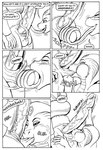 anthro apode ball_lick ball_swallow ball_tugging balls balls_in_mouth big_penis bottomless bottomless_male clothed clothing comic dominant dominant_female draconcopode duo english_text equid equine erection fellatio female genitals gustav_(here_there_be_dragons) handjob handjob_while_penetrated here_there_be_dragons horse huge_penis karno legless licking long_tongue male male/female mammal monochrome oracle_ruzuya oral penile penis penis_lick reptile scalie serpentine sex snake text tongue tongue_out tongue_wrapped_around_balls wrapped_up