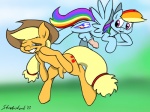 applejack_(mlp) balls dickgirl friendship_is_magic intersex my_little_pony nude penis rainbow_dash_(mlp) strebiskunk uncut
Rating: Explicit
Score: 4
User: SonicJordan
Date: April 20, 2014