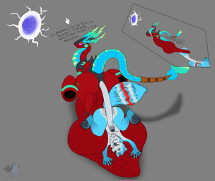 2_panel_comic anal anal_penetration anthro balls balls_in_ass black_pawpads blue_body blue_fur claws dialogue duo egg_in_balls finger_claws fur genitals glowing glowing_balls glowing_genitalia grey_background grey_body grey_fur laying_on_balls logo long_tail looking_at_another looking_pleasured lying male multicolored_tail on_back pawpads penetration penis_plug plug_(sex_toy) pregnant pregnant_male purple_sclera red_body red_fur scrotum_flap sex_toy simple_background tail text thrusters toe_claws tongue tongue_out ultra_wormhole urethral_plug leskarmory nintendo pokemon future_pokemon generation_9_pokemon legendary_pokemon miraidon paradox_pokemon pokemon_(species) ultimate_mode_miraidon 2026 absurd_res artist_logo english_text hi_res