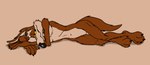 3_toes 4_fingers anthro bedroom_eyes belly biped black_eyes brown_body brown_fur canid canine canis claws coyote crossed_arms digital_drawing_(artwork) digital_media_(artwork) featureless_crotch feet finger_claws fingers flat_colors fur glance half-closed_eyes head_on_arm knee_tuft leg_tuft looking_at_viewer looney_tunes lying male mammal midsection narrowed_eyes navel nude on_side pecs pinup pose resting resting_head seductive simple_background smile smiling_at_viewer stevethedragon tan_background tan_belly tan_body tan_fur thick_thighs tired toe_claws toes tuft vein warner_brothers wide_hips wile_e._coyote yellow_sclera
