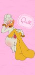 animal_genitalia anthro avian_slit bedding bedding_background dakimakura dakimakura_design feet frilly frilly_pillow genital_slit genitals male penis pillow pose print_pillow solo spiral_penis text text_on_pillow text_print momonoki23 quill_wonderfowl anatid anseriform avian bird duck absurd_res hi_res pinup